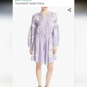 Tory Burch Sadie Floral Applique Dress, French Lavender